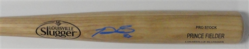 PRINCE FIELDER SIGNED LOUISVILLE SLUGGER NAME ENGRAVED BLONDE BAT - BREWERS - JSA