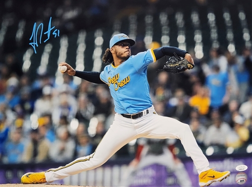 FREDDY PERALTA SIGNED 16X20 BREWERS PHOTO #14 - JSA