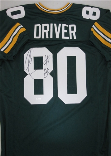 DONALD DRIVER SIGNED CUSTOM REPLICA PACKERS GREEN JERSEY - JSA