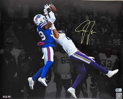 JUSTIN JEFFERSON SIGNED VIKINGS 16X20 PHOTO #1 - BAS