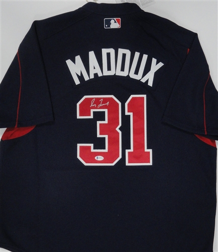 GREG MADDUX  SIGNED MITCHELL & NESS OFFICIAL BRAVES JERSEY - BAS