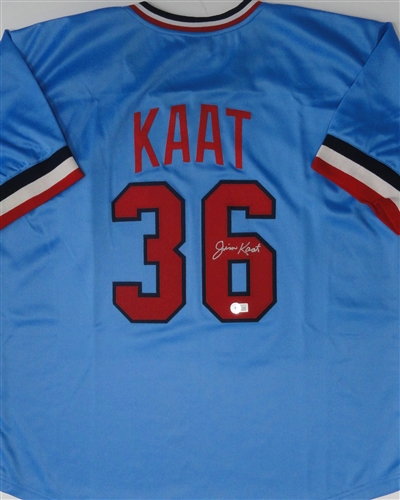 JIM KAAT SIGNED CUSTOM REPLICA TWINS JERSEY - JSA