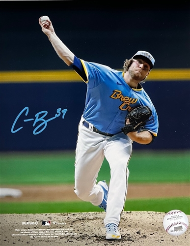 CORBIN BURNES SIGNED 8X10 BREWERS PHOTO #22