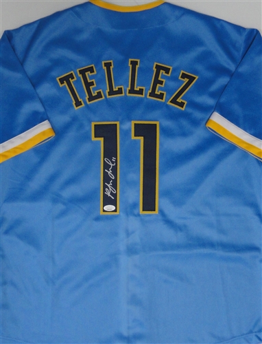 ROWDY TELLEZ SIGNED CUSTOM REPLICA BREWERS MKE CITY EDITION JERSEY - JSA