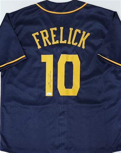 SAL FRELICK SIGNED CUSTOM REPLICA BREWERS BLUE JERSEY - JSA