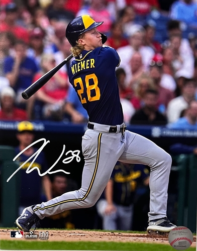 JOEY WIEMER SIGNED BREWERS 8X10 PHOTO #7