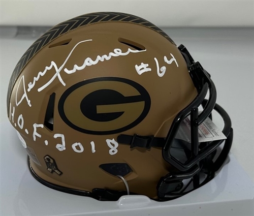 JERRY KRAMER SIGNED PACKERS SALUTE II SPEED MINI HELMET W/ HOF - JSA