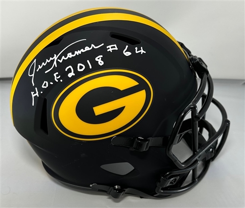 JERRY KRAMER SIGNED FULL SIZE PACKERS ECLIPSE REPLICA SPEED HELMET W/ HOF - JSA