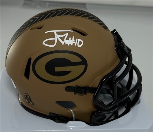 JORDAN LOVE SIGNED PACKERS 2023 SALUTE II SPEED MINI HELMET - JSA