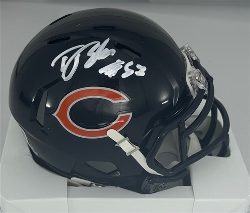 TJ EDWARDS SIGNED BEARS SPEED MINI HELMET - BAS