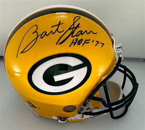 BART STARR (d) SIGNED FULL SIZE AUTHENTIC PACKERS HELMET W/ HOF- JSA