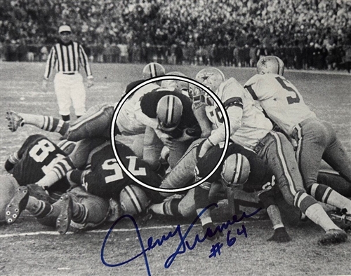 JERRY KRAMER SIGNED PACKERS "SNEAK" 8X10 PHOTO #20