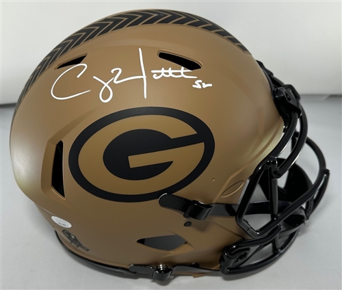 CLAY MATTHEWS SIGNED FULL SIZE PACKERS 2023 SALUTE AUTHENTIC SPEED HELMET - JSA