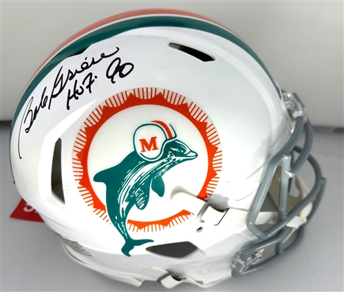 BOB GRIESE SIGNED FULL SIZE AUTHENTIC DOLPHINS SPEED HELMET - JSA