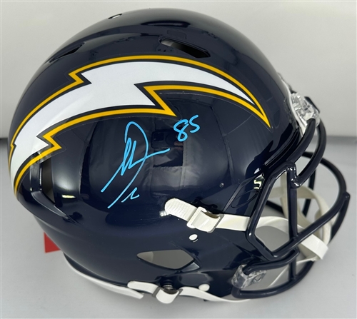 ANTONIO GATES SIGNED FULL SIZE AUTHENTIC CHARGERS SPEED HELMET - JSA