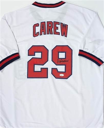 ROD CAREW SIGNED CUSTOM REPLICA ANGELS JERSEY - JSA