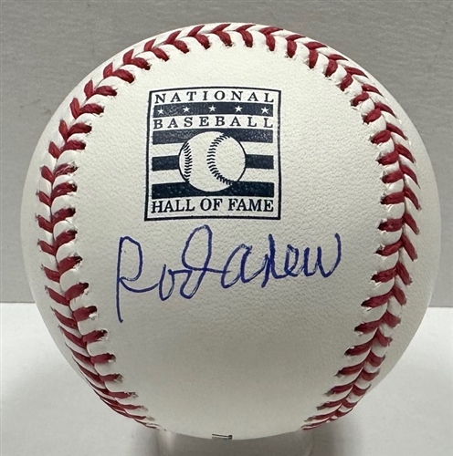 ROD CAREW SIGNED OFFICIAL MLB HALL OF FAME LOGOBASEBALL - TWINS - JSA