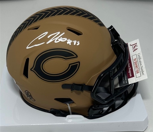 COLE KMET SIGNED RIDDELL BEARS 2023 SALUTE SPEED MINI HELMET - JSA