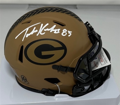 TUCKER KRAFT SIGNED RIDDELL PACKERS SALUTE SPEED MINI HELMET - JSA