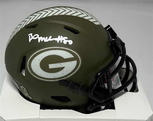 BO MELTON SIGNED RIDDELL PACKERS SALUTE SPEED MINI HELMET - JSA