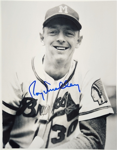 ROY SMALLEY (d) SIGNED 8x10 MILW BRAVES PHOTO #2