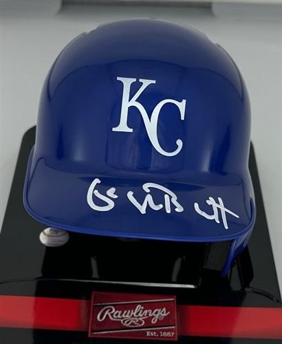 GEORGE BRETT SIGNED RAWLINGS ROYALS MINI HELMET - JSA