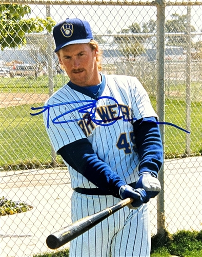 ROB DEER SIGNED 8X10 BREWERS PHOTO #8