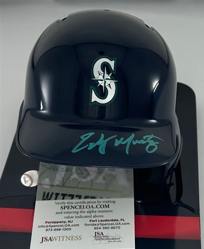 EDGAR MARTINEZ SIGNED RAWLINGS MARINERS MINI HELMET - JSA