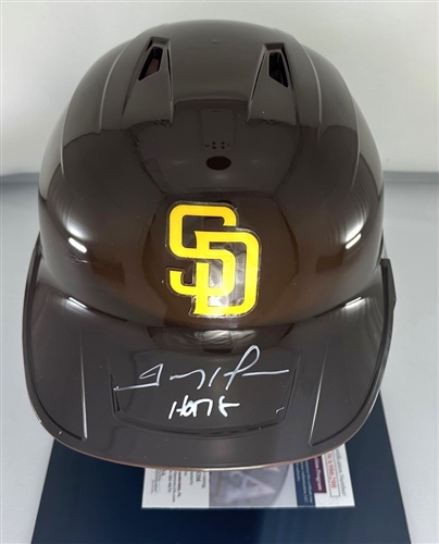 TREVOR HOFFMAN SIGNED RAWLINGS FULL SIZE PADRES HELMET W/ HOF - JSA