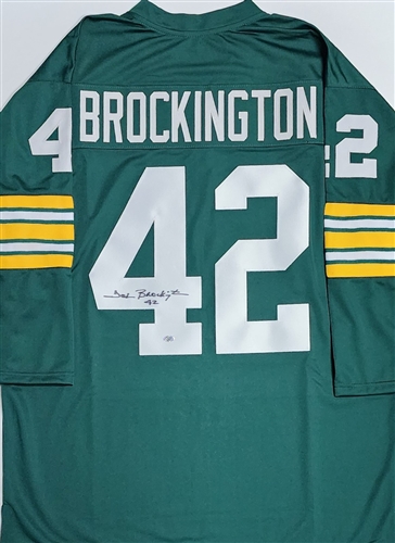 JOHN BROCKINGTON SIGNED CUSTOM REPLICA PACKERS GREEN JERSEY