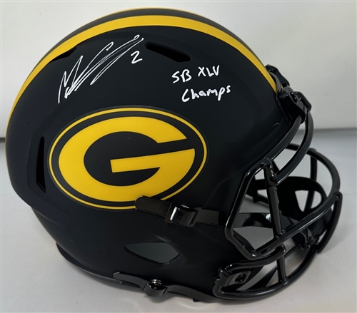 MASON CROSBY SIGNED FULL SIZE PACKERS ECLIPSE REPLICA SPEED HELMET W/ XLV CHAMPS - JSA