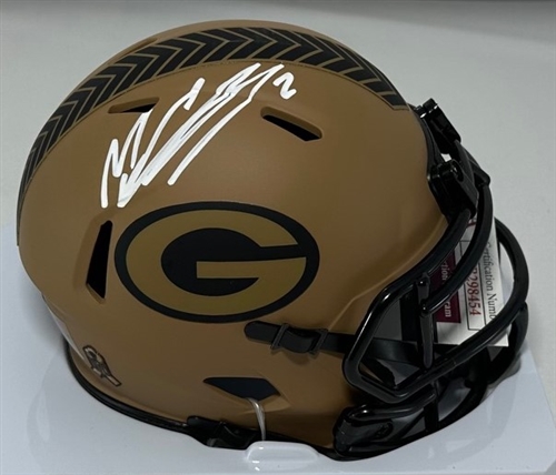 MASON CROSBY SIGNED PACKERS '23 SALUTE SPEED MINI HELMET - JSA