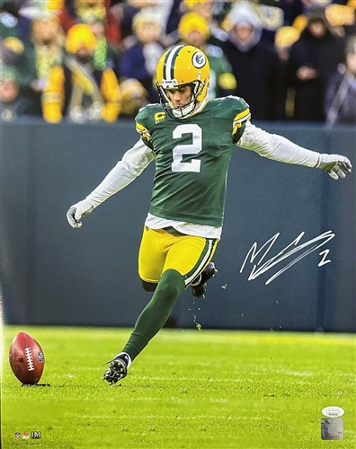 MASON CROSBY SIGNED 16X20 PACKERS PHOTO #1 - JSA