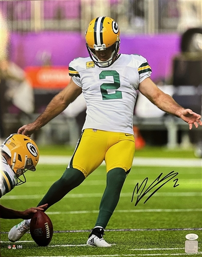 MASON CROSBY SIGNED 16X20 PACKERS PHOTO #2 - JSA