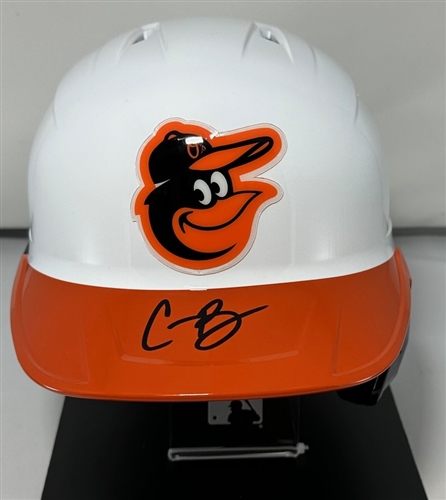 CORBIN BURNES SIGNED FULL SIZE ORIOLES REPLICA HELMET - BAS