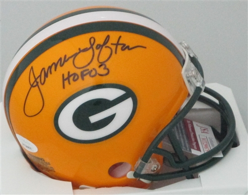 JAMES LOFTON SIGNED PACKERS MINI HELMET W/ HOF - JSA