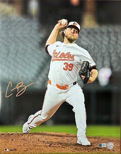 CORBIN BURNES SIGNED 16X20 ORIOLES PHOTO #1 - BAS