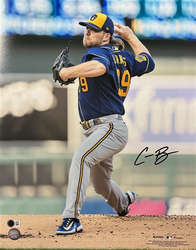 CORBIN BURNES SIGNED 16X20 BREWERS PHOTO #23 - BAS