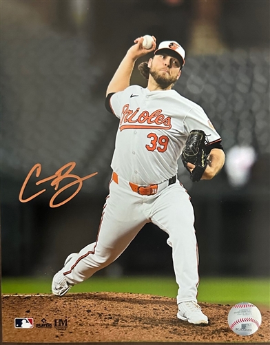 CORBIN BURNES SIGNED 8X10 ORIOLES PHOTO #1