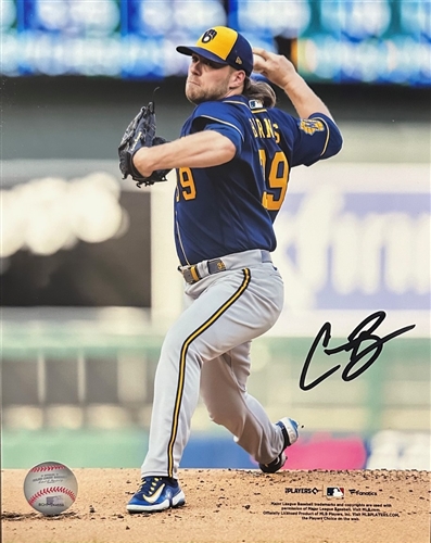 CORBIN BURNES SIGNED 8X10 BREWERS PHOTO #23