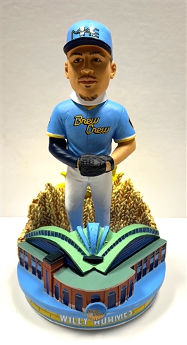 WILLY ADAMES SIGNED FOCO FOREVER CITY EDITION BREWERS BOBBLEHEAD - JSA