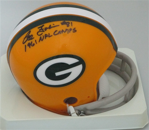 LEE FOLKINS SIGNED PACKERS MINI HELMET W/ 1961 CHAMPS