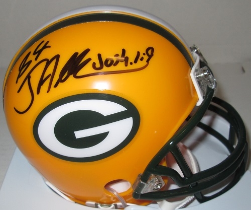 JARED ABBREDERIS SIGNED PACKERS MINI HELMET