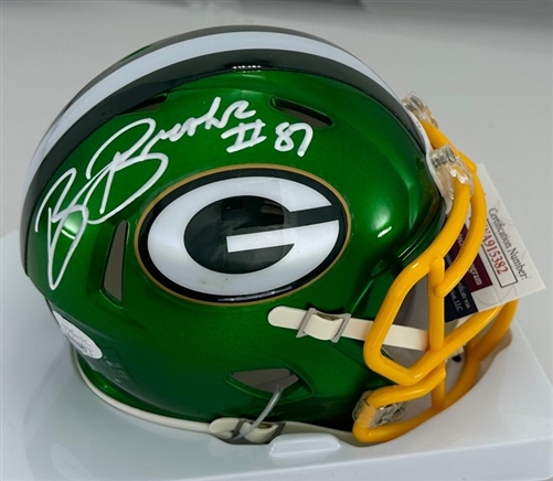 ROBERT BROOKS SIGNED PACKERS FLASH MINI HELMET - JSA