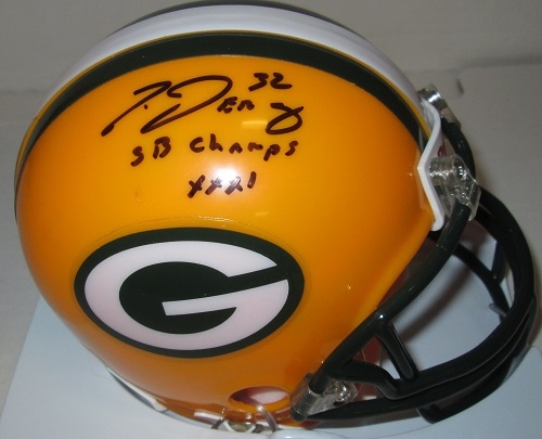 TRAVIS JERVEY SIGNED PACKERS MINI HELMET W/ SB XXXI