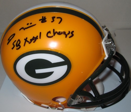 TYRONE WILLIAMS SIGNED PACKERS MINI HELMET W/ SB XXXI