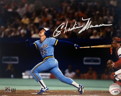 CHARLIE MOORE SIGNED 8X10 BREWERS PHOTO #7