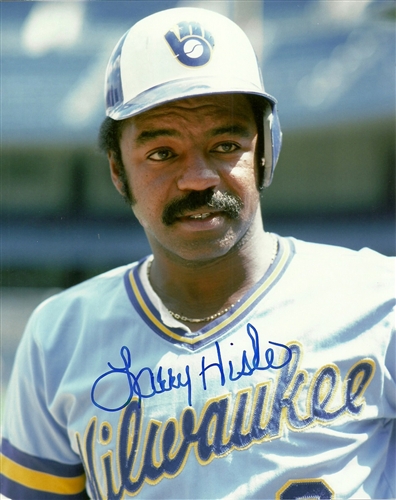 LARRY HISLE SIGNED 8X10 BREWERS PHOTO #5