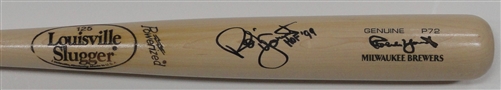 ROBIN YOUNT SIGNED LOUISVILLE SLUGGER GAME MODEL P72 BAT W/ HOF '99 - JSA