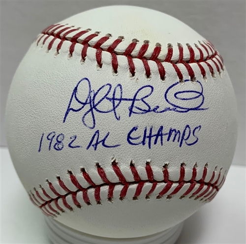 DWIGHT BERNARD SIGNED MLB BASEBALL W/ '82 AL CHAMPS